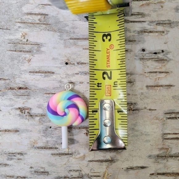 NEW Handmade Polymer Clay Big Pendants, Lollipop, Colorful - Picture 5 of 10
